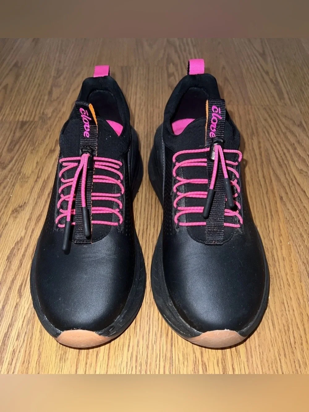 Clove Womens Black & Pink Shoes Size 8.5 Slip On Comfort Nursing Sneakers